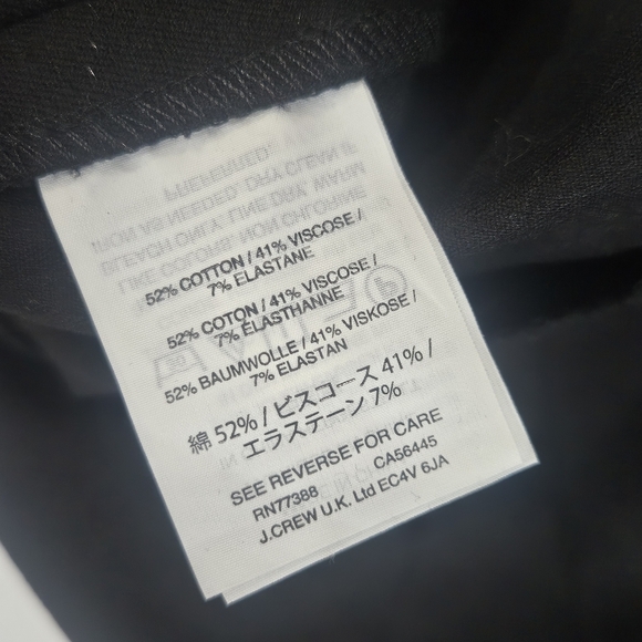 J.Crew Dress Pants Womens Size 4 Black Martie Mid Rise Straight Leg Goth Style - Picture 2 of 9